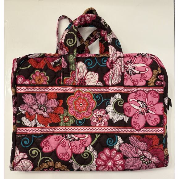 Vera Bradley Quilted Mod Floral Hanging Cosmetic Toiletry Organizer Travel Bag - Picture 1 of 10